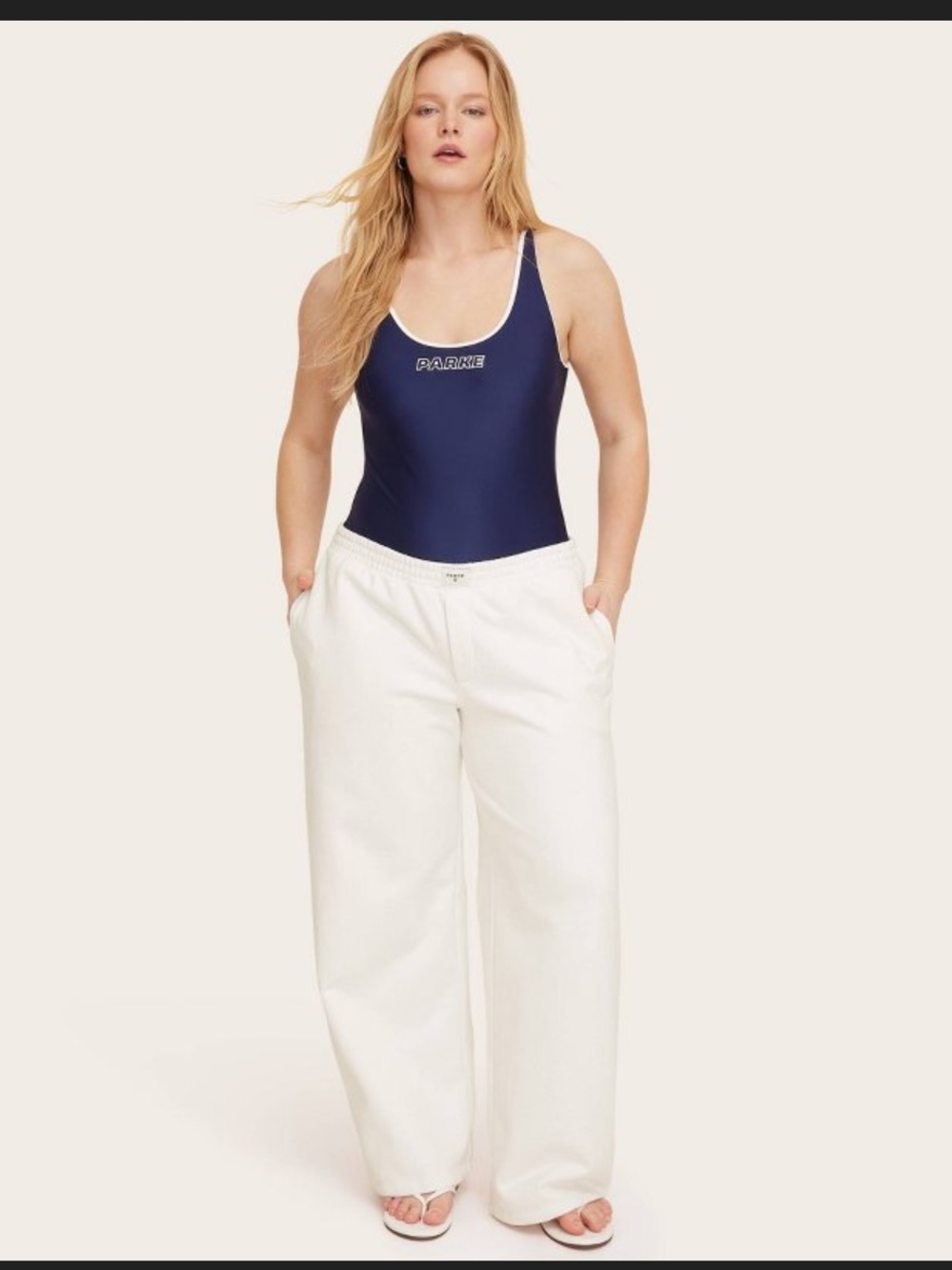 New PARKE X TARGET High Rise Boxer Sweatpants Cream Medium
